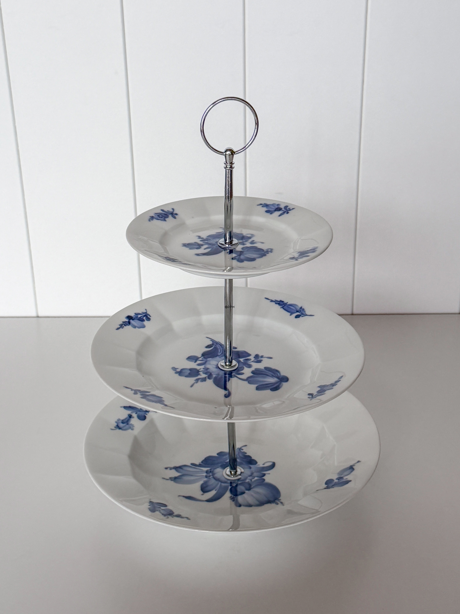 Royal Copenhagen Blaue Blume Kantig Kuchenetagere 3-stufig