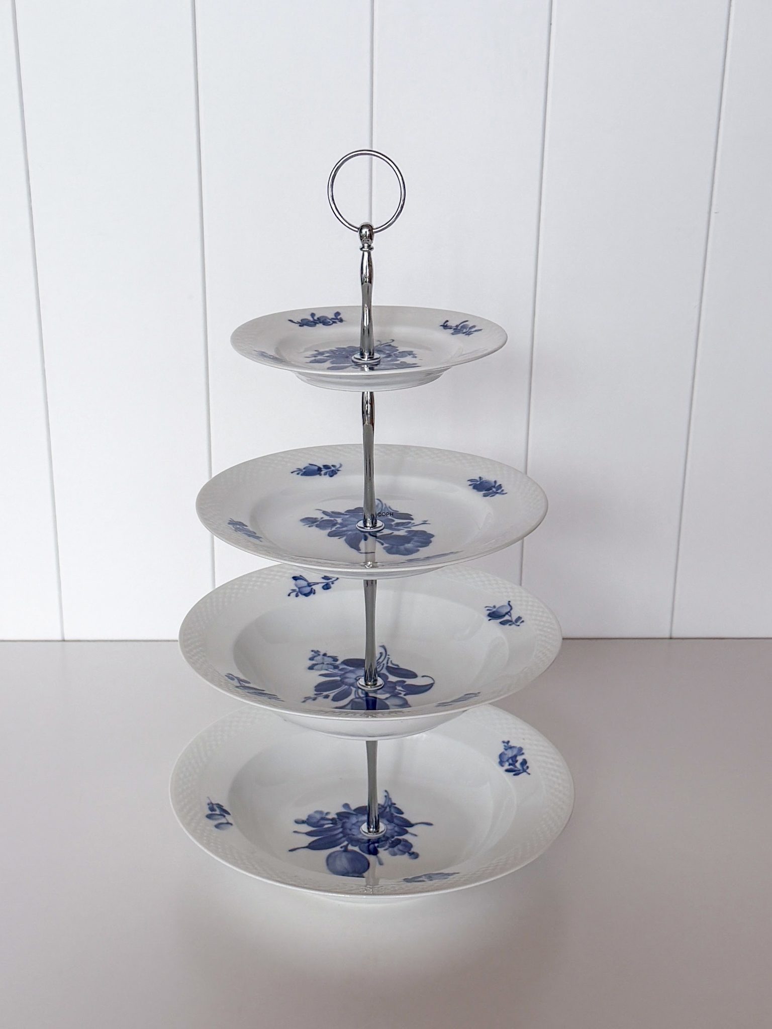Royal Copenhagen Blaue Blume Geflochtene Kuchenplatte
