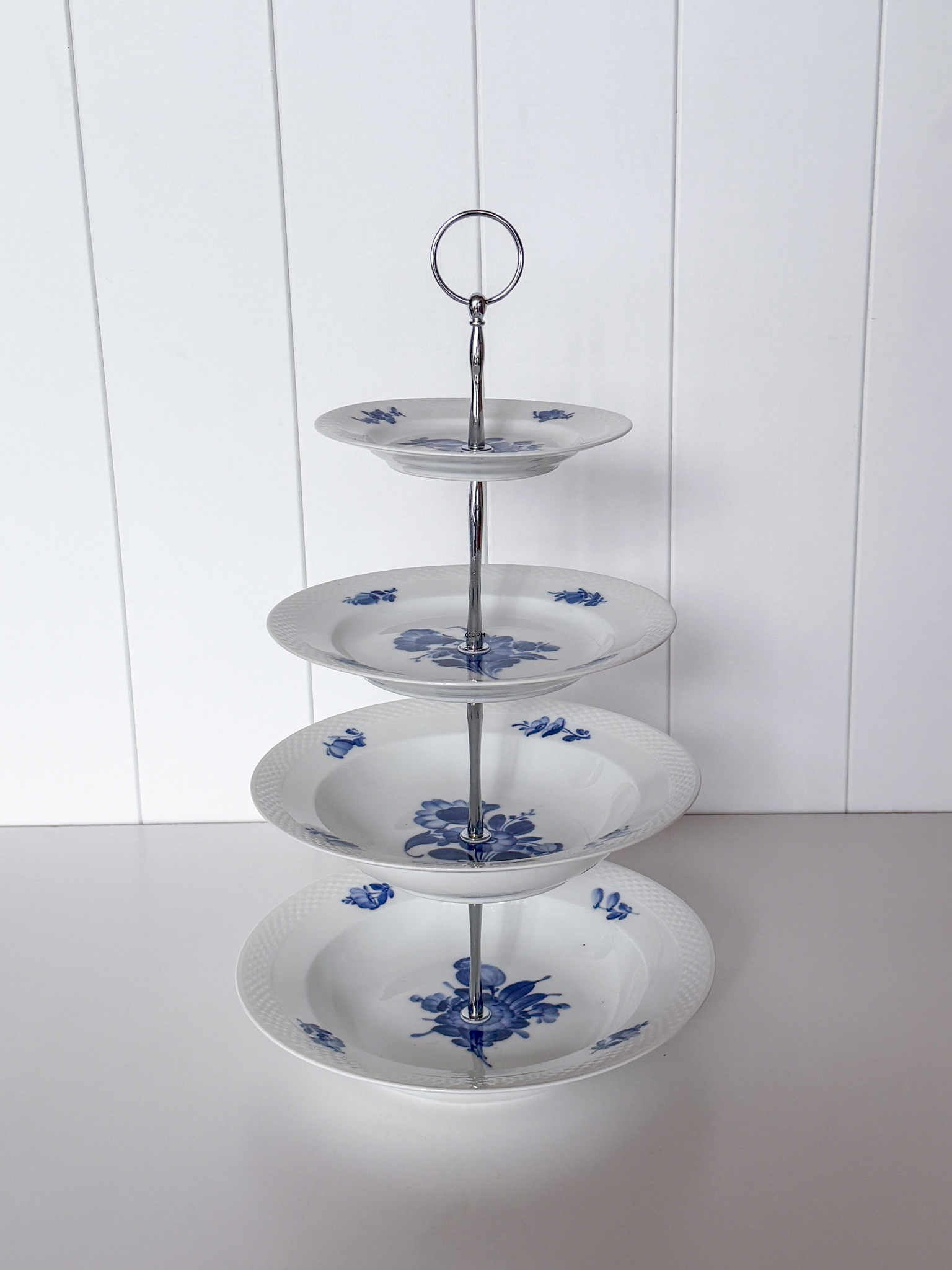 Royal Copenhagen Blaue Blume Geflochtene Kuchenplatte