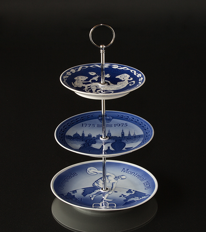 Royal Copenhagen Bing & Grøndahl Kuchenetagere 3-stufig mit Platten