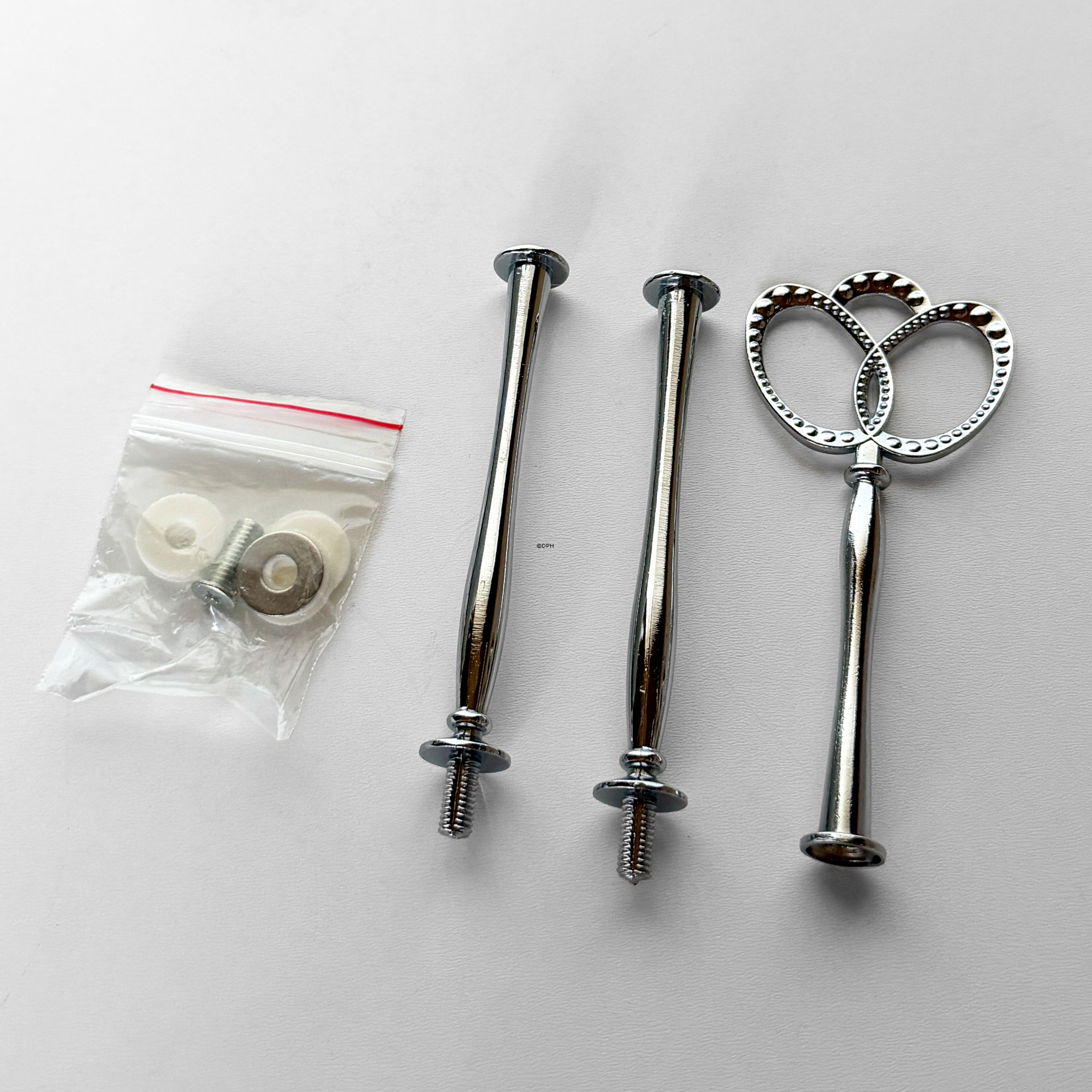 Beschläge für Kuchenständer, Silber-Finish, Kronegriff, 2-3 Schicht