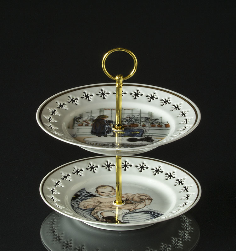 Komplette Bing & Gröndahl Etagere aus B&G Carl Larsson Tellern