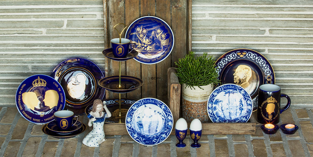 Komplette Bing & Gröndahl Etagere aus B&G Komponisttellern und Tasse