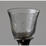 Glas für Kerzenleuchter, mit Scheibendekor, klein