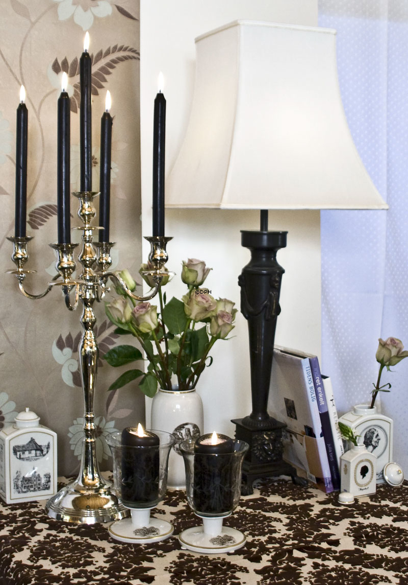 GROß Topglas für Kerzenhalter mit Dekorationen