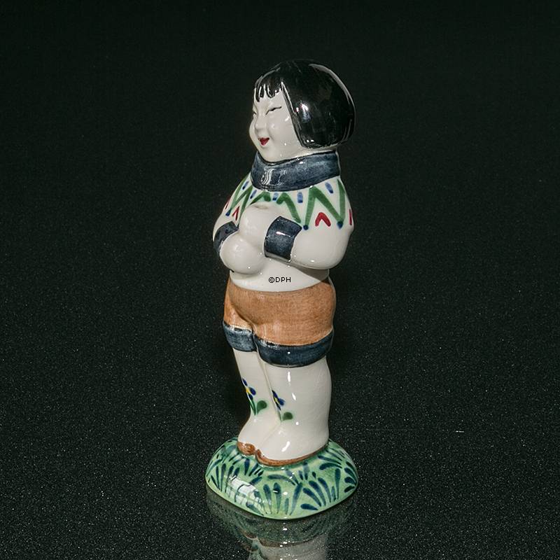 Mädchen aus Grönland, 1959, Aluminia Kinderhilfefigur Nr. 2849