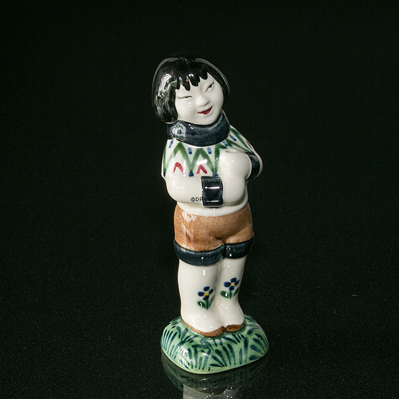 Mädchen aus Grönland, 1959, Aluminia Kinderhilfefigur Nr. 2849