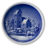Aluminia Plakette mit Kirchenmotiv
