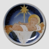 Der Säugling in seiner Krippe Aluminia Plakette, Frohe Weihnachten