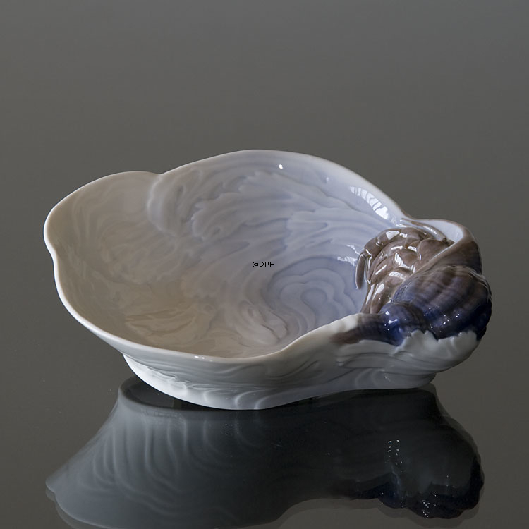 Schale mit Krebsen no. 1111 zum Servieren von Meeresfrüchten, Bing & Gröndahl, Jugendstil