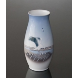 Reliefvase mit Storchennest, Bing & Gröndahl Nr. 1302-6250