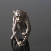 Kleiner Affe mit Schildkröte, der Philosoph, Bing & Gröndahl Figur