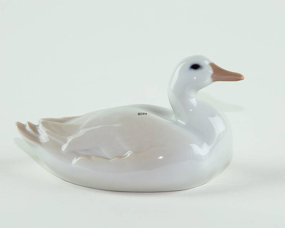 Weiße Ente, Bing & Gröndahl Vogelfigur Nr. 1537