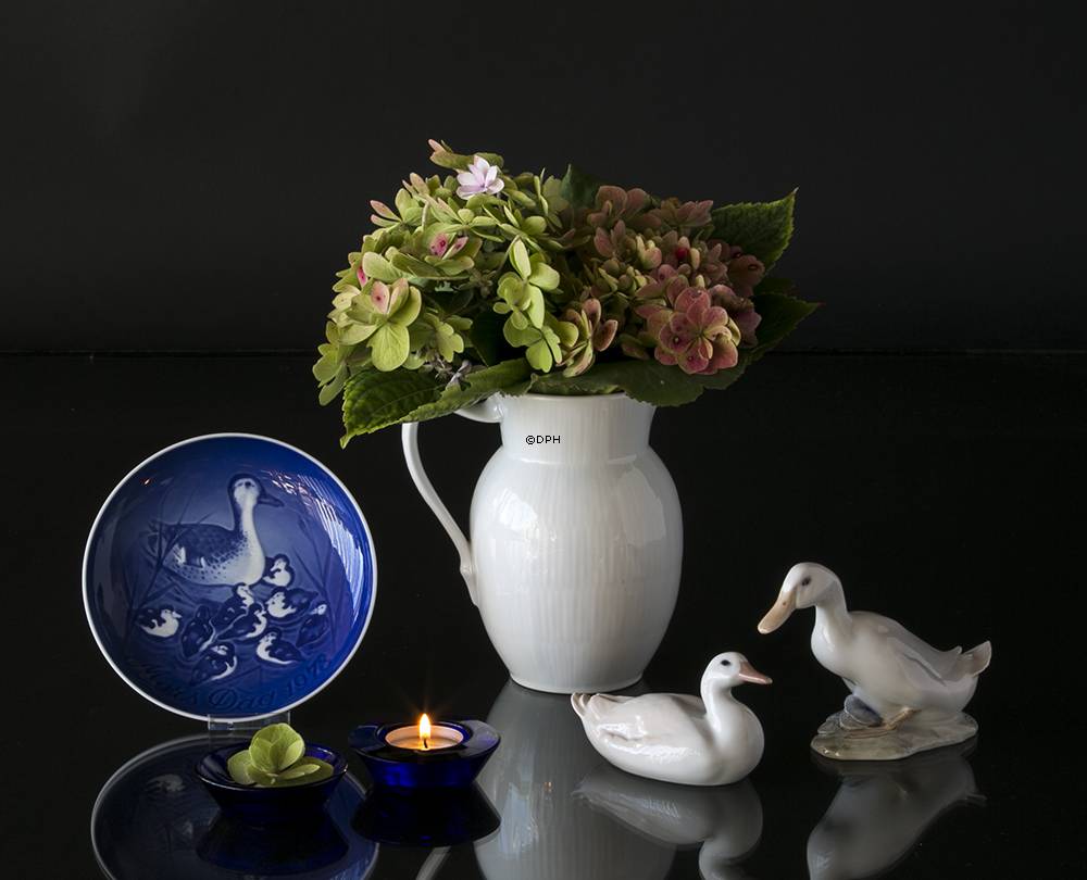 Weiße Ente, Bing & Gröndahl Vogelfigur Nr. 1537