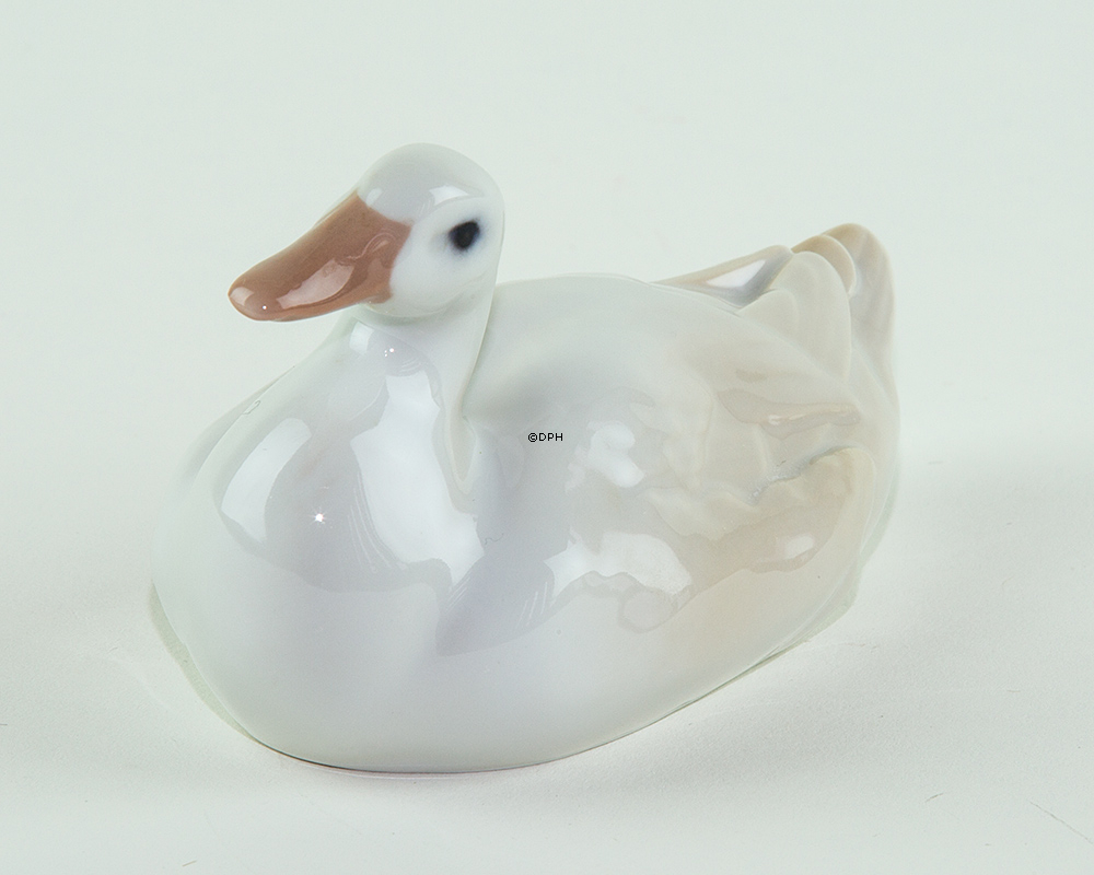 Weiße Ente, Bing & Gröndahl Vogelfigur Nr. 1537