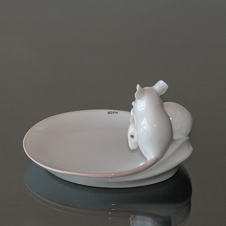 Paar Mäuse auf Teller, Bing & Gröndahl Nr. 1562