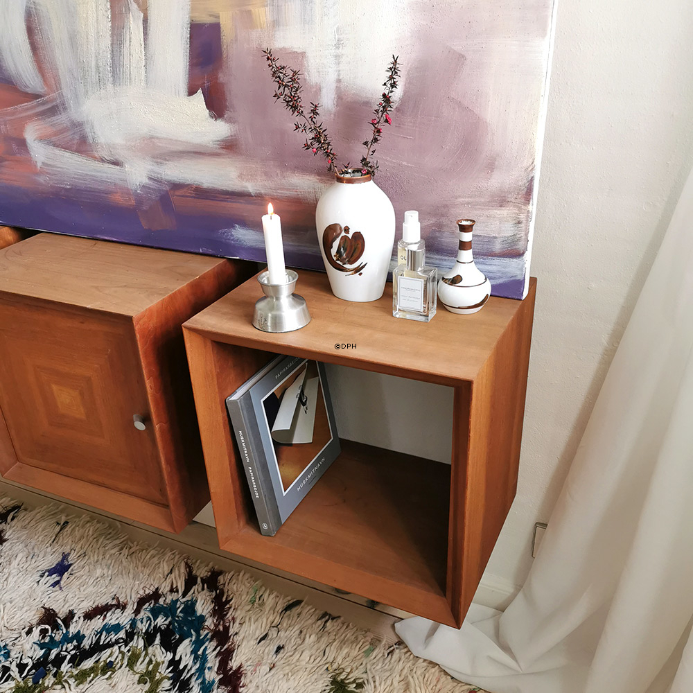 Vase mit brauner Dekoration Goldregen, Bing & Gröndahl Nr. 158-5239