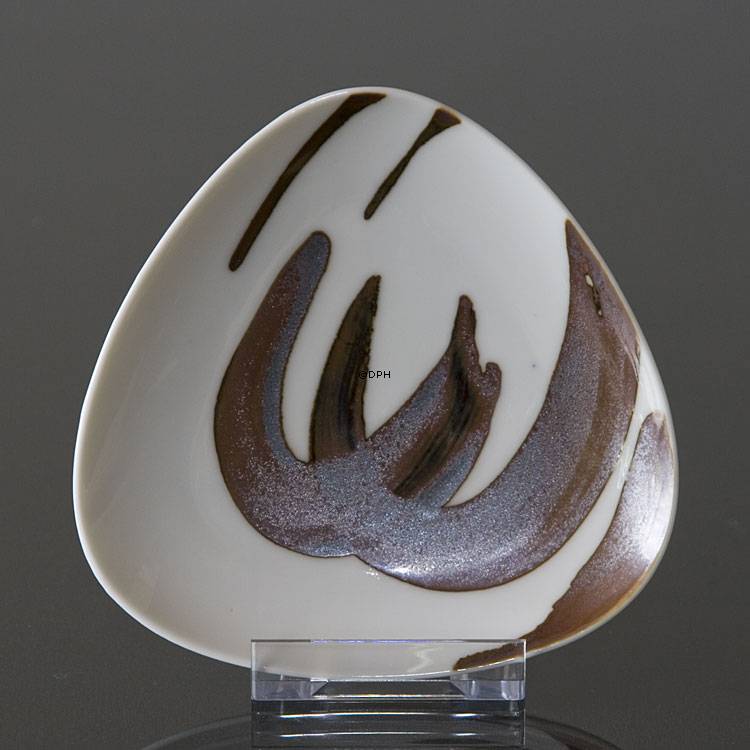 Schale mit brauner Dekoration, Bing & Gröndahl Nr. 160-5292