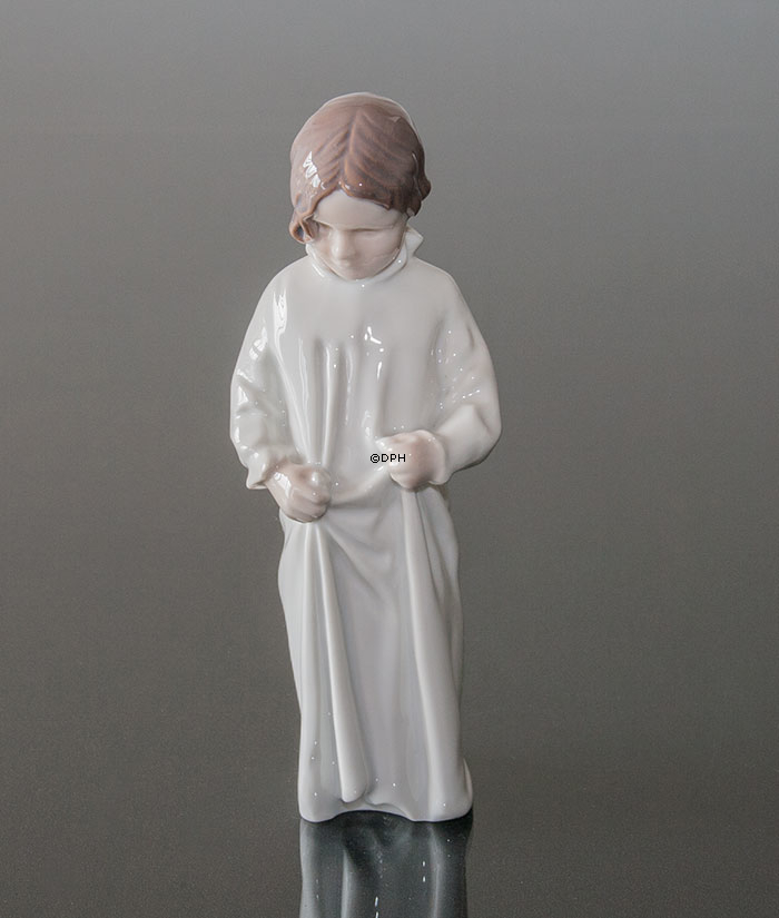 Guten Morgen, Mama, Mädchen im Nachthemd, Bing & Gröndahl Figur Nr. 1021408 / 1624