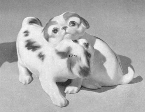 Pekingese Welpen, Bing & Gröndahl Hund Figur Nr. 1630