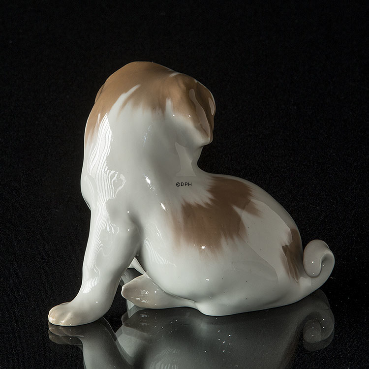 Sitzender Pekingese, 9cm, Bing & Gröndahl Hundefigur Nr. 1631