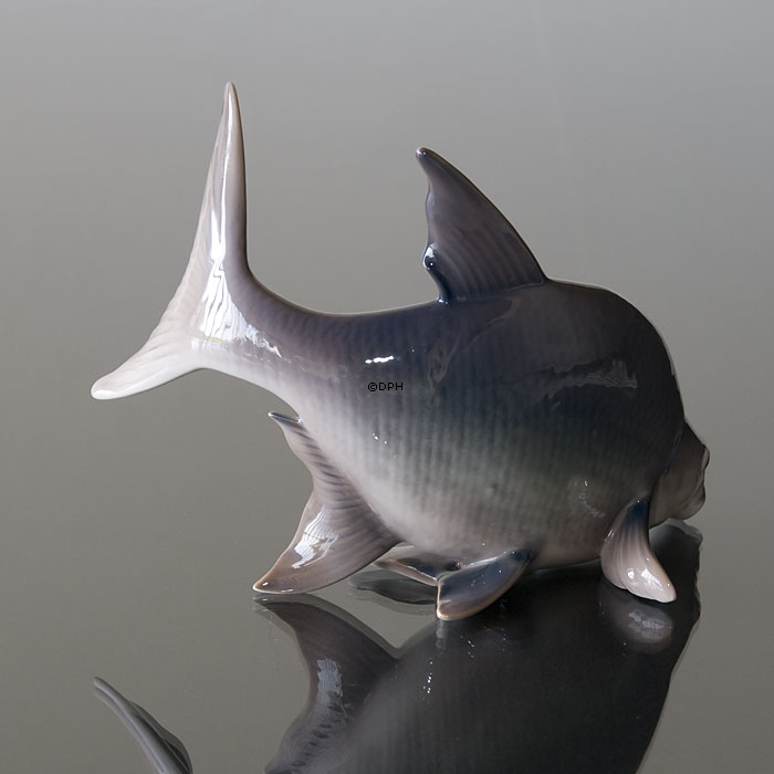 Große Fischfigur, Brachse, Bing & Gröndahl Fischfigur Nr. 1645