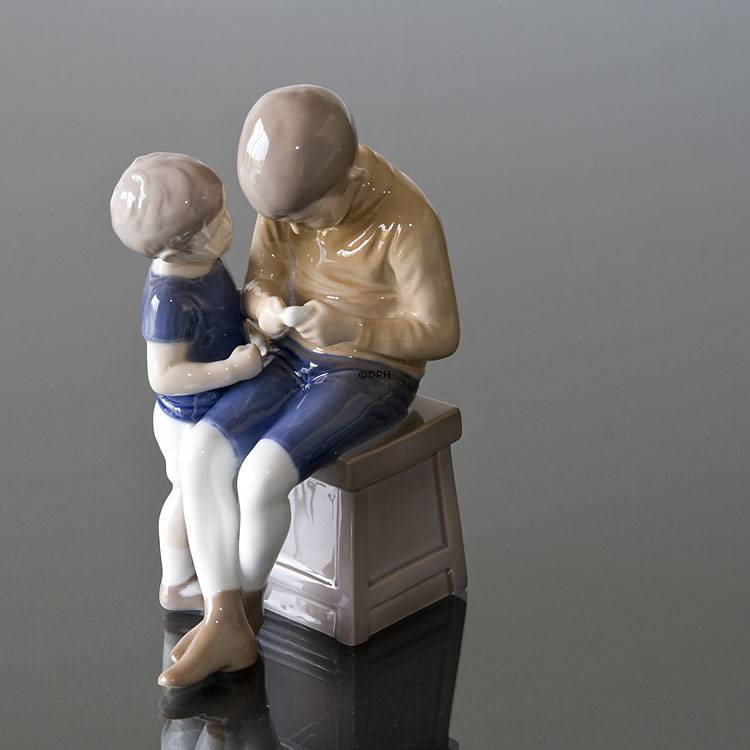 Tom & Willy, großer Bruder und kleiner Bruder, Bing & Gröndahl Kinderfigur Nr. 1648