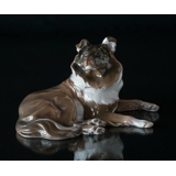 Collie, liegend, Bing & Gröndahl Hund Figur Nr. 1663
