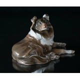 Collie, liegend, Bing & Gröndahl Hund Figur Nr. 1663