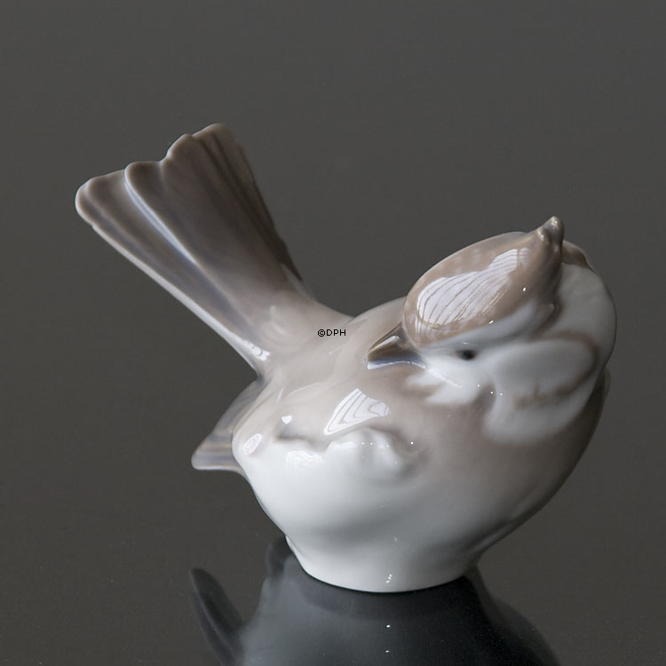 Haubenmeise, Bing & Gröndahl Vogelfigur Nr. 1675