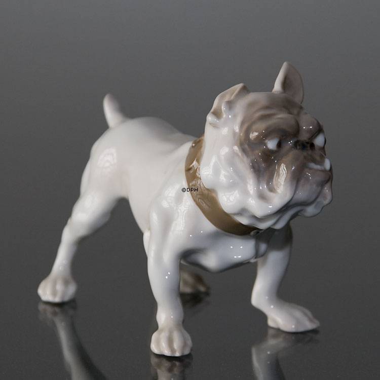 Kleine Bulldogge, Bing & Gröndahl Hund Figur Nr. 1676