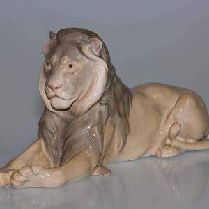 Löwe liegend majestätisch mit Kopf hoch, Bing & Gröndahl Figur | Nr. B1677 | DPH Trading