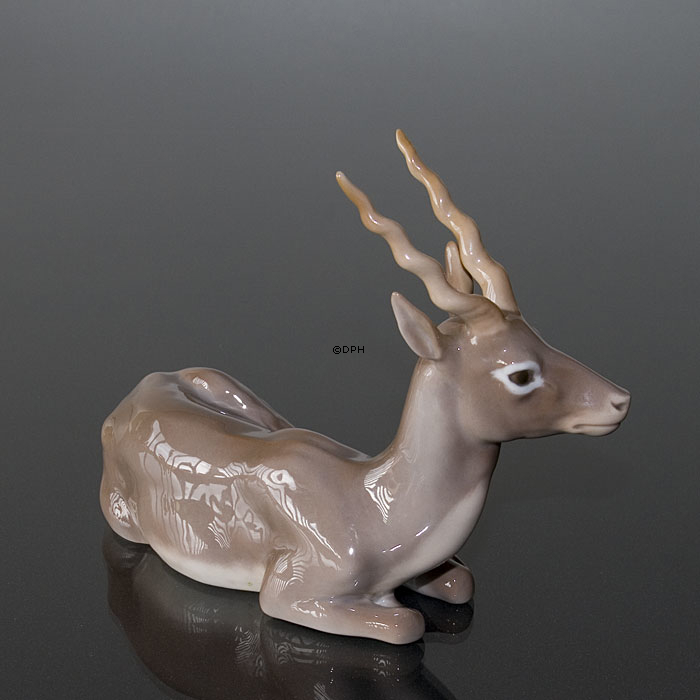 Antilope liegend, Bing & Gröndahl Figur Nr. 1693