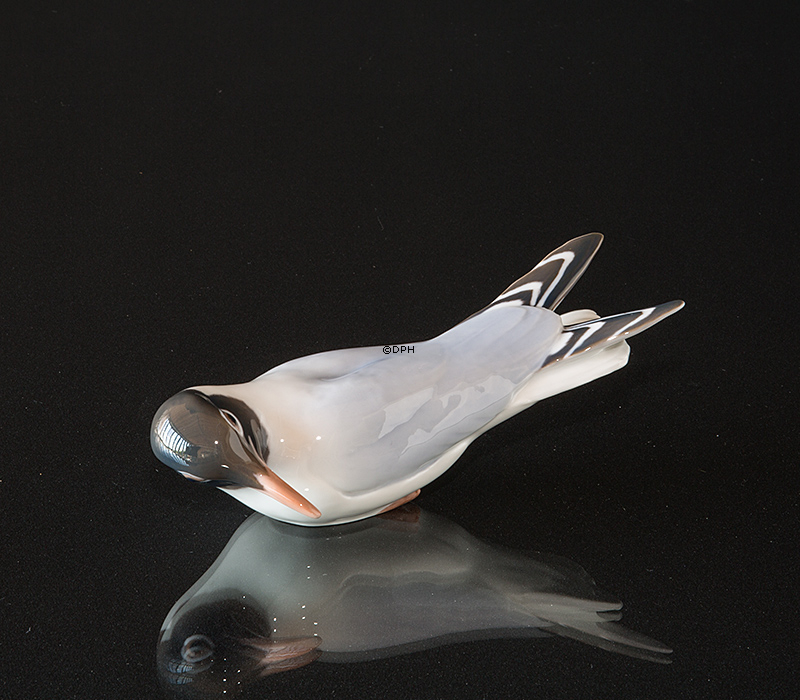 Möwe auf der Seite, Bing & Gröndahl Vogel Figur Nr. 1726