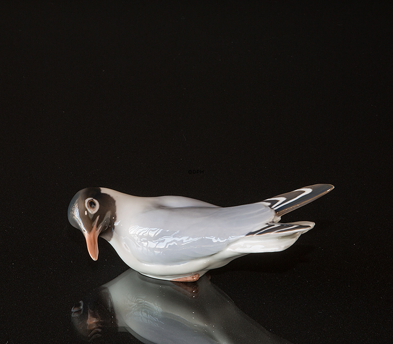 Möwe auf der Seite, Bing & Gröndahl Vogel Figur Nr. 1726