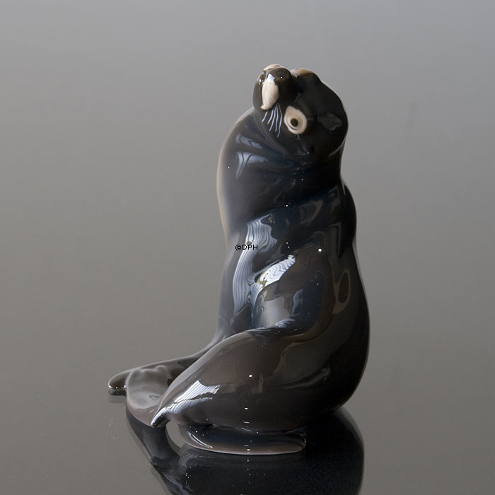 Seelöwe streckt seinen Hals, Bing & Gröndahl Figur Nr. 1733