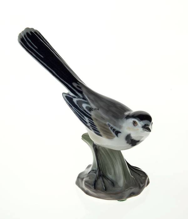 Bachstelze wachsam, Bing & Gröndahl Vogelfigur Nr. 1764