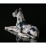 Deutsche Dogge liegend, Bing & Gröndahl Hund Figur Nr. 1773