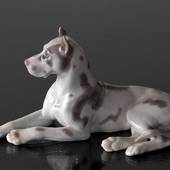 Deutsche Dogge liegend, Bing & Gröndahl Hund Figur