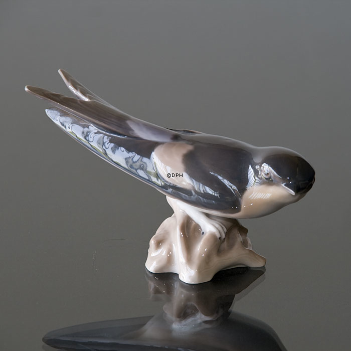 Sperling schaut zur Seite, Bing & Gröndahl Vogelfigur Nr. 1775