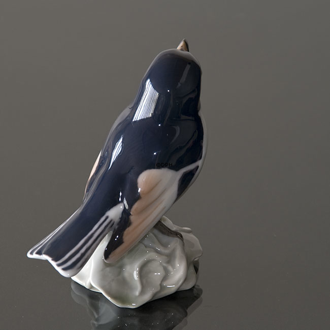 Fliegenschnäpper ist aufmerksam, Bing & Gröndahl Vogelfigur Nr. 1776