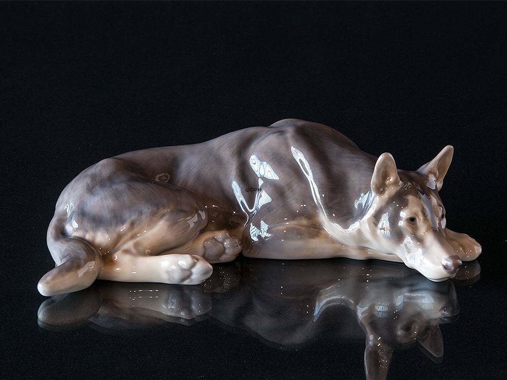 Schäferhund 24cm, Bing & Gröndahl Hund Figur nr. 1789