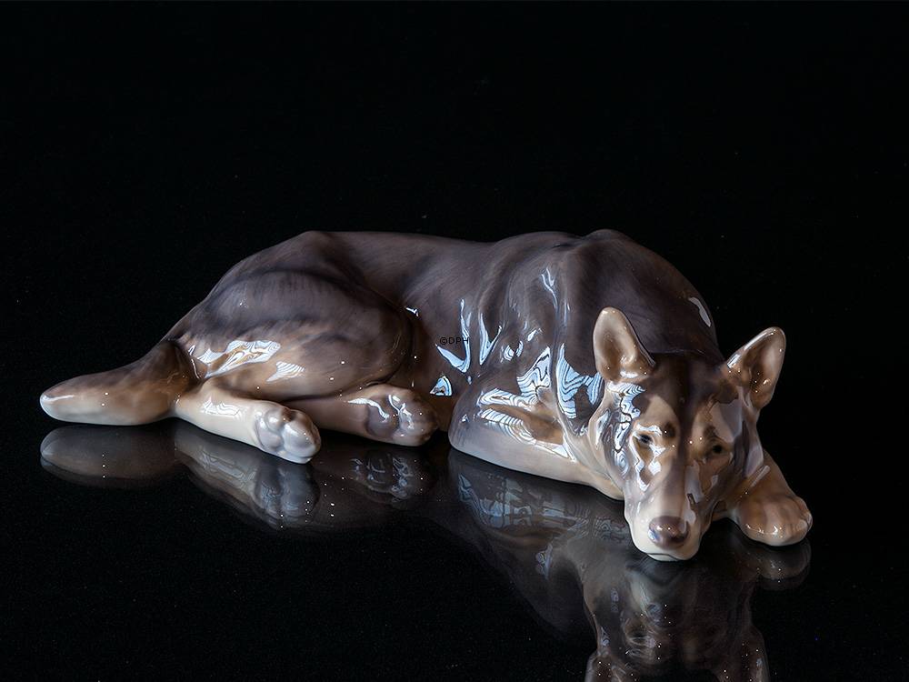 Schäferhund 24cm, Bing & Gröndahl Hund Figur nr. 1789