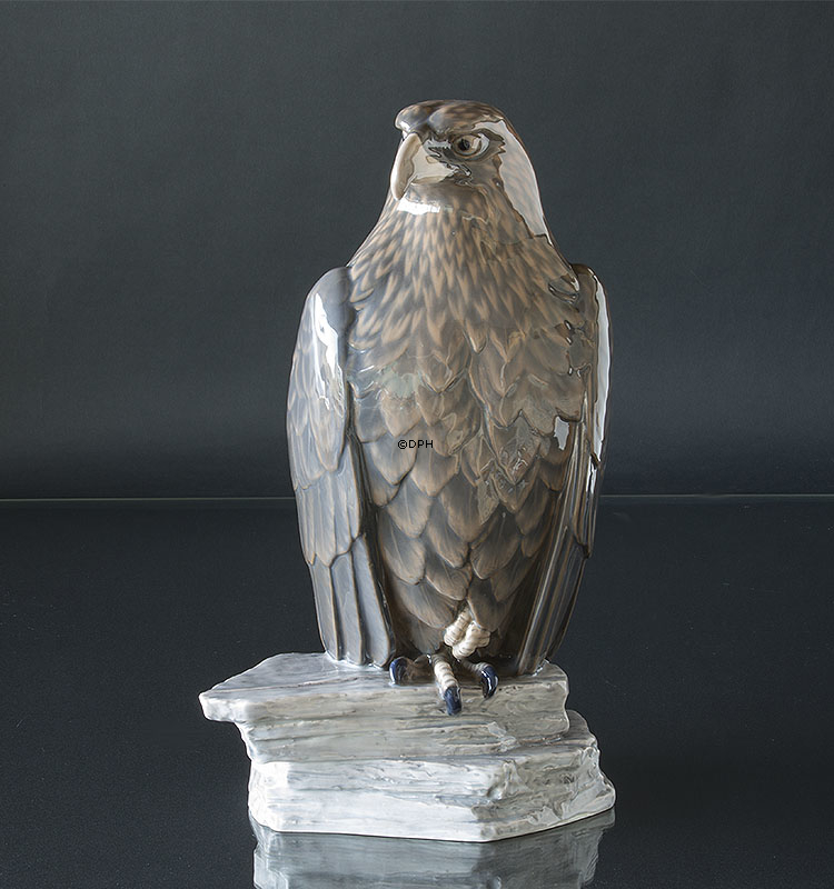 Großer Adler, Bing & Gröndahl Vogelfigur Nr. 1795 (hat eine Reparatur auf der Rückseite, siehe mehr in der Beschreibung)