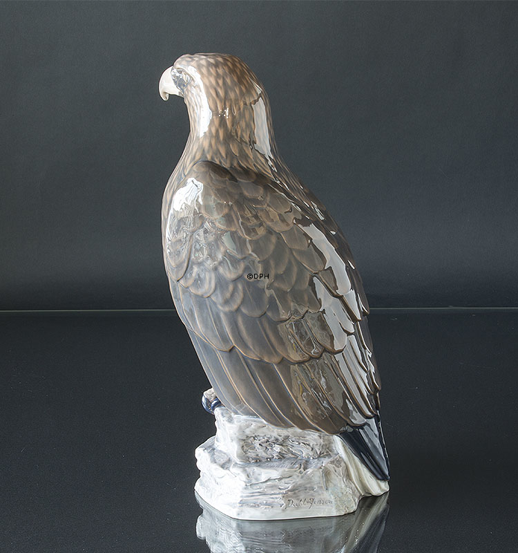 Großer Adler, Bing & Gröndahl Vogelfigur Nr. 1795 (hat eine Reparatur auf der Rückseite, siehe mehr in der Beschreibung)