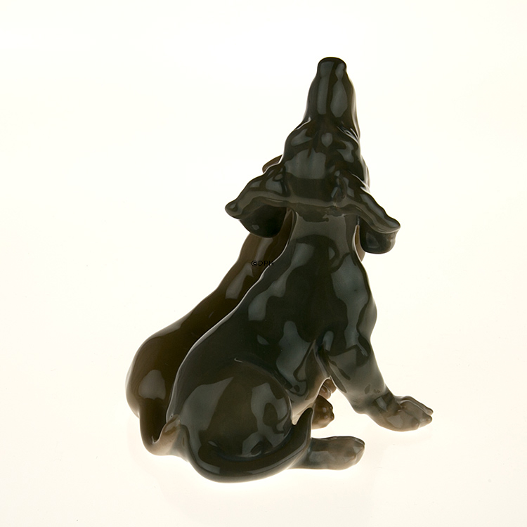 Paar Dackel stehen in Freundschaft, Bing & Gröndahl Hund Figur Nr. 1805