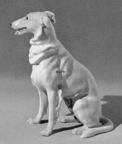 Sitzender Barsoi, Bing & Gröndahl Hund Figur Nr. 1814