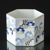 Vase, Weiß mit blauen Blumen, Bing & Gröndahl Nr. 1817-5468, Höhe 10cm