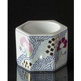 Teelichthalter Weiß mit Blumen, Bing & Gröndahl Nr. 1827-5464