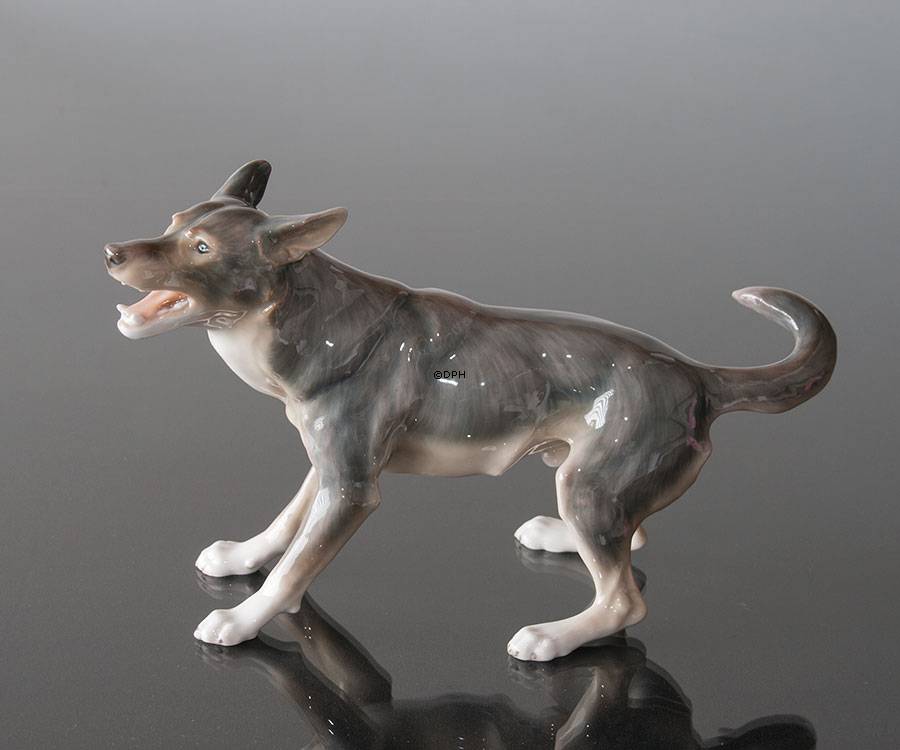 Deutscher Schäferhund, Bing & Gröndahl Hund Figur Nr. 1854